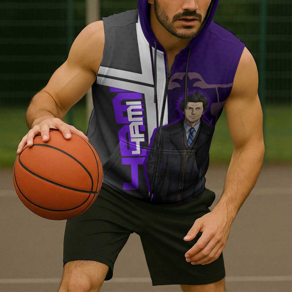 Yami Sukehiro Sleeveless Zip Hoodie Dark Anime Graphic Style