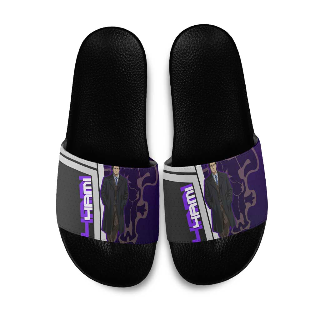 Yami Sukehiro Slide Sandals Dark Anime Graphic Style