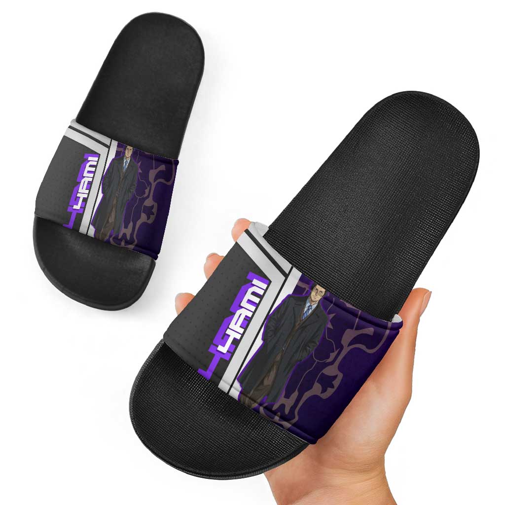 Yami Sukehiro Slide Sandals Dark Anime Graphic Style