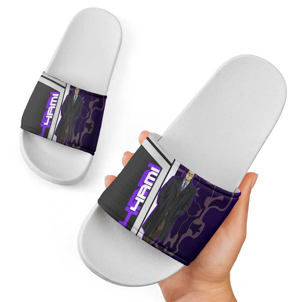 Yami Sukehiro Slide Sandals Dark Anime Graphic Style