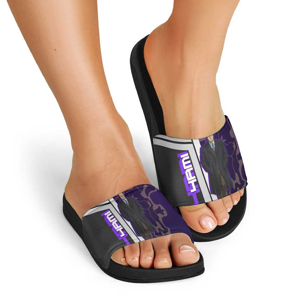 Yami Sukehiro Slide Sandals Dark Anime Graphic Style