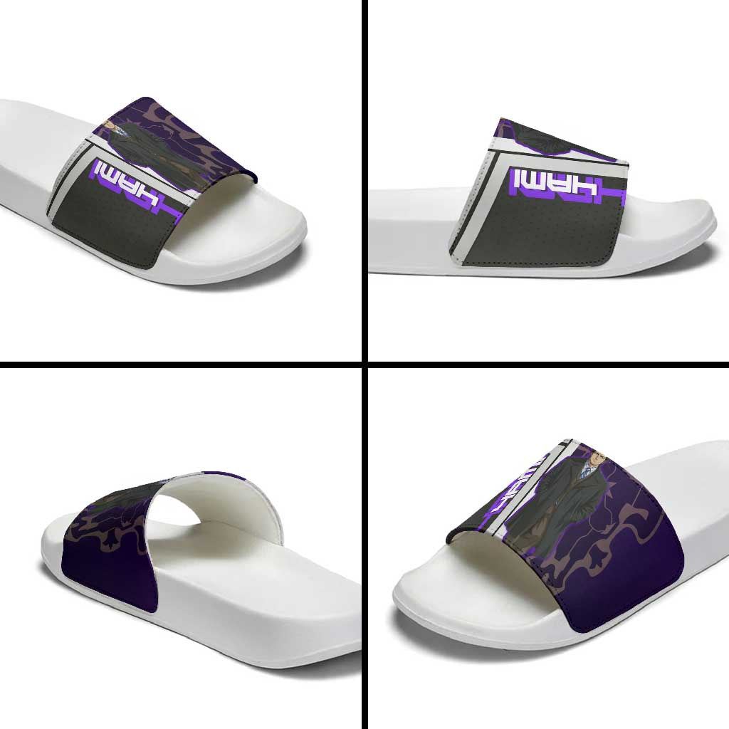 Yami Sukehiro Slide Sandals Dark Anime Graphic Style