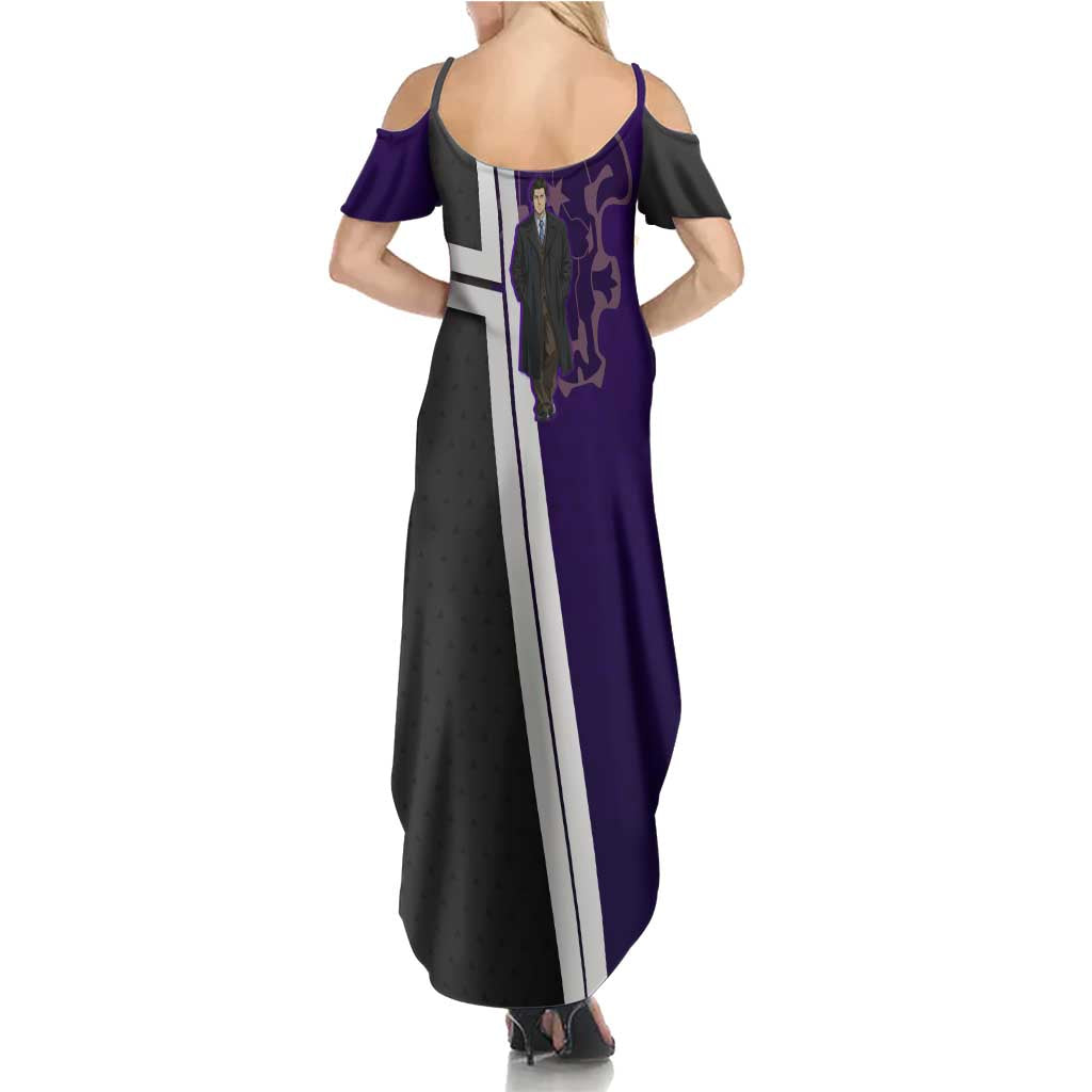 Yami Sukehiro Summer Maxi Dress Dark Anime Graphic Style