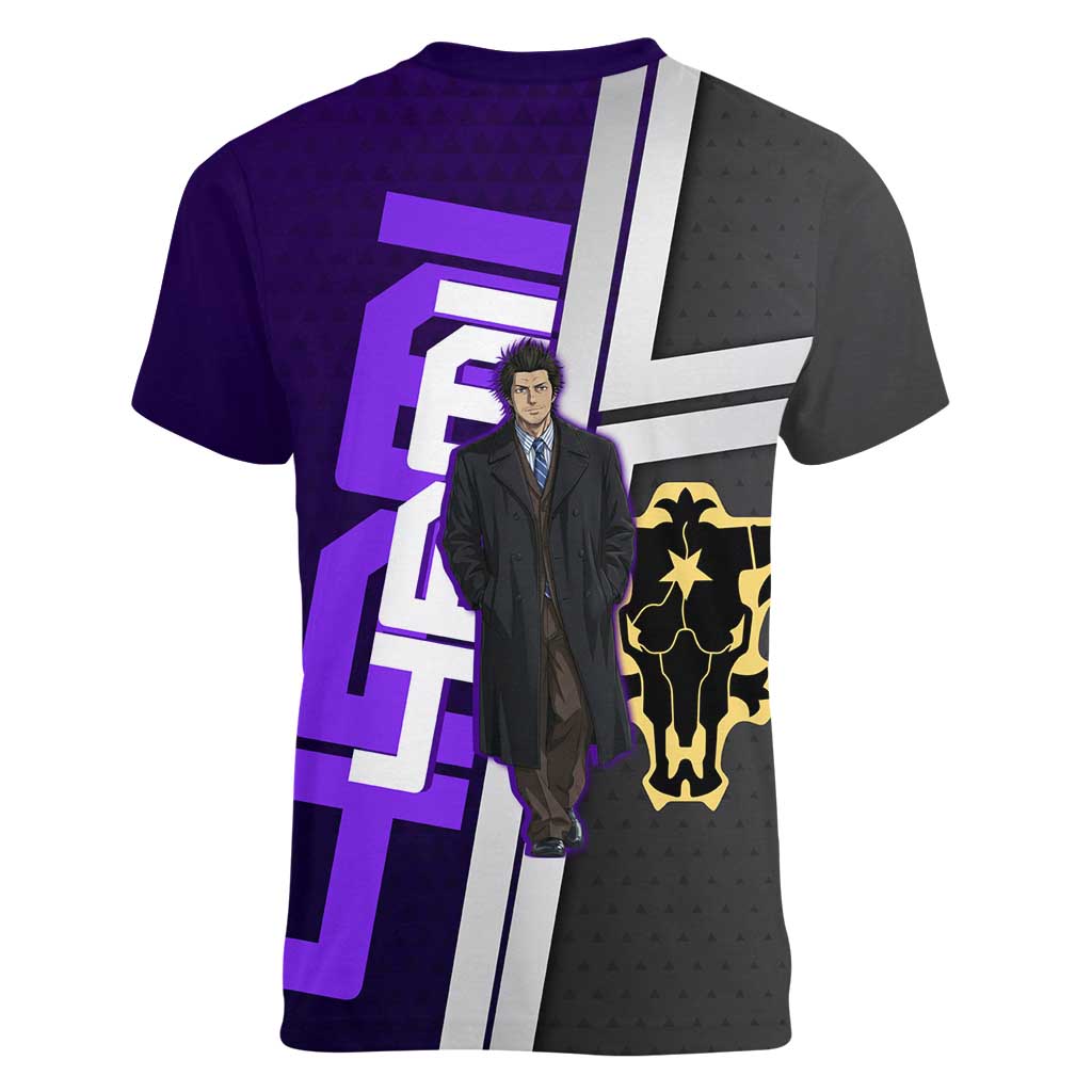 Yami Sukehiro Women V-Neck T-Shirt Dark Anime Graphic Style