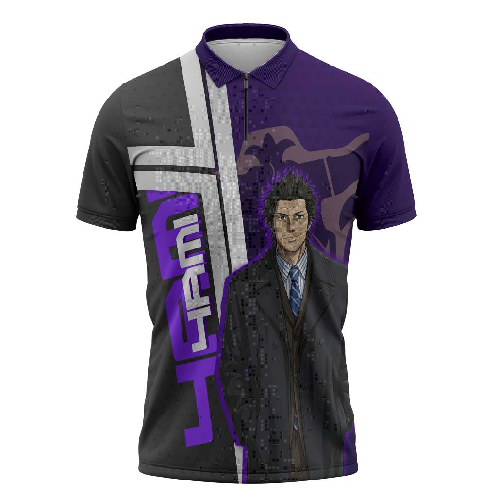 Yami Sukehiro Zipper Polo Shirt Dark Anime Graphic Style
