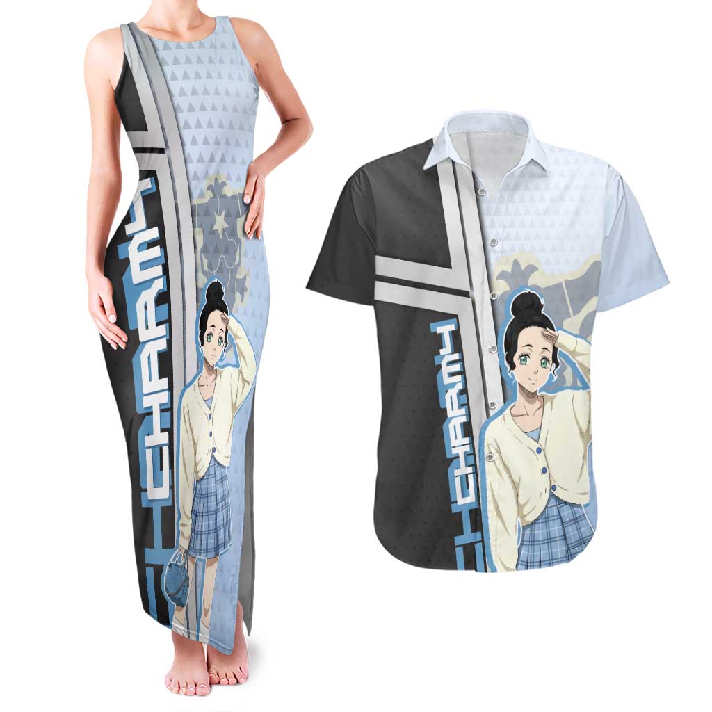Charmy Pappitson Couples Matching Tank Maxi Dress and Hawaiian Shirt Soft Pastel Anime Style