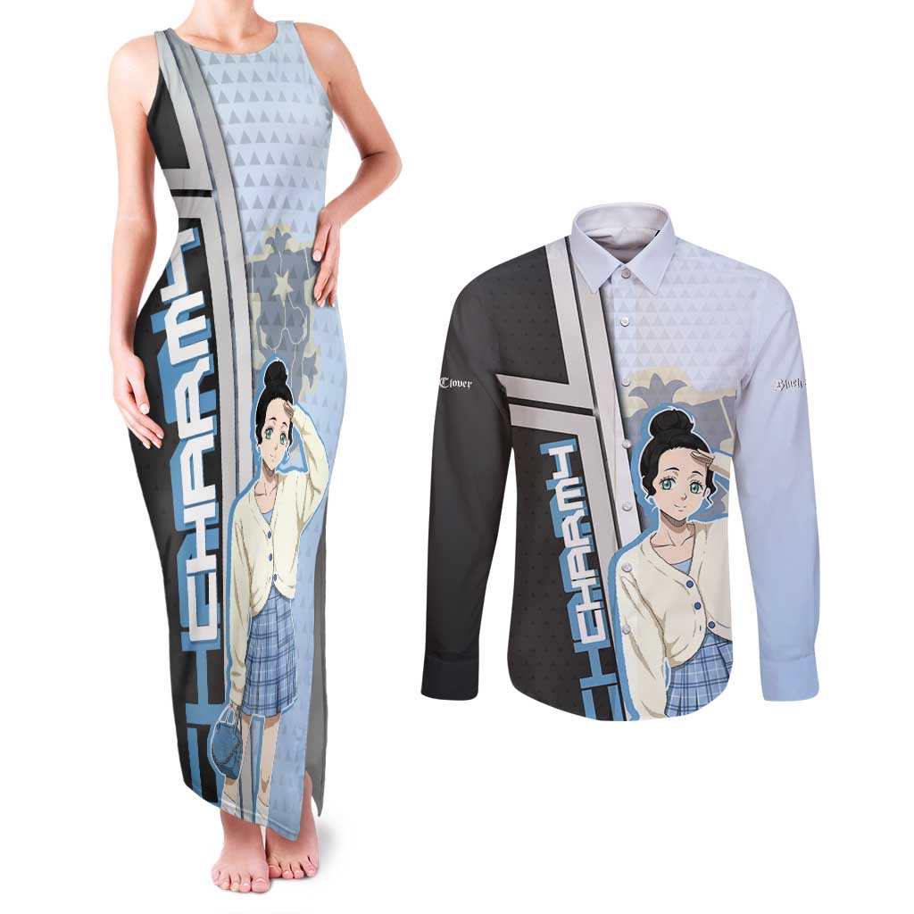 Charmy Pappitson Couples Matching Tank Maxi Dress and Long Sleeve Button Shirt Soft Pastel Anime Style