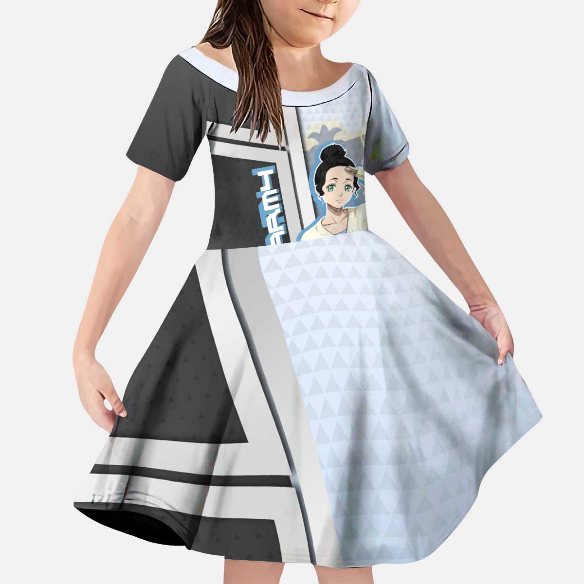 Charmy Pappitson Kid Short Sleeve Dress Soft Pastel Anime Style