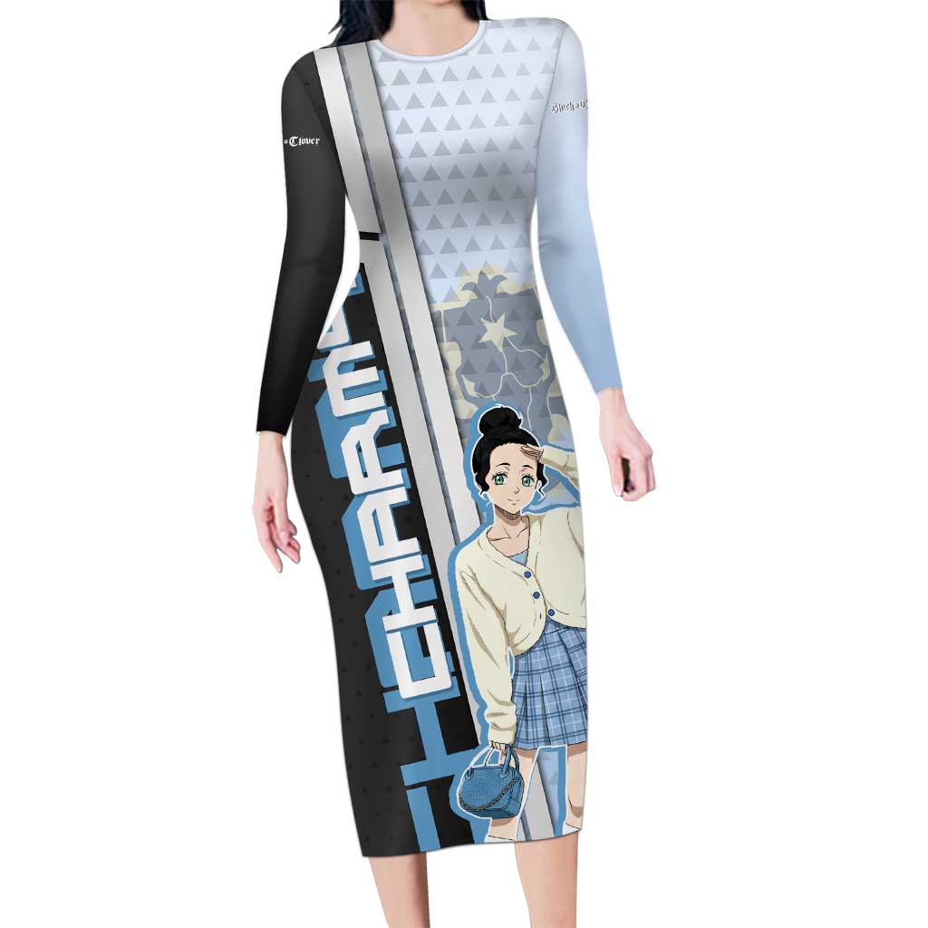 Charmy Pappitson Long Sleeve Bodycon Dress Soft Pastel Anime Style