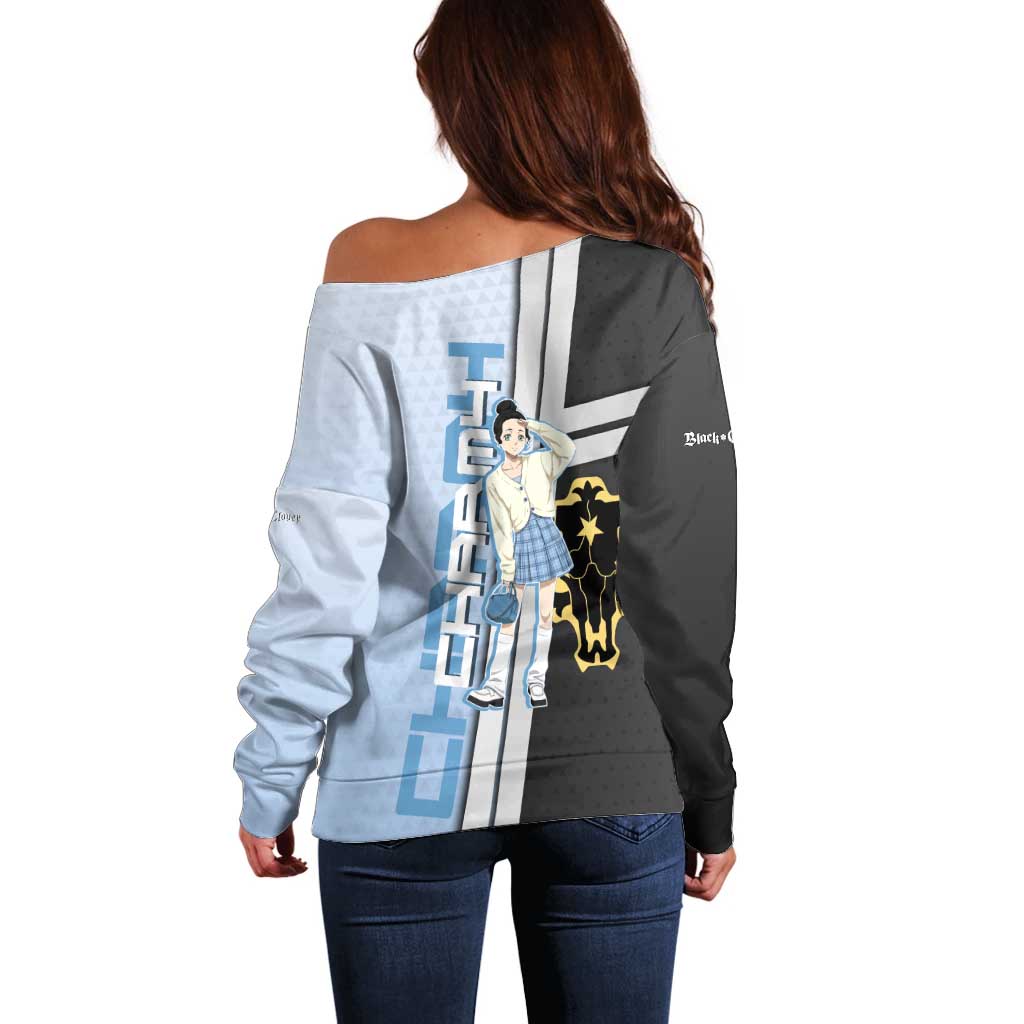 Charmy Pappitson Off Shoulder Sweater Soft Pastel Anime Style