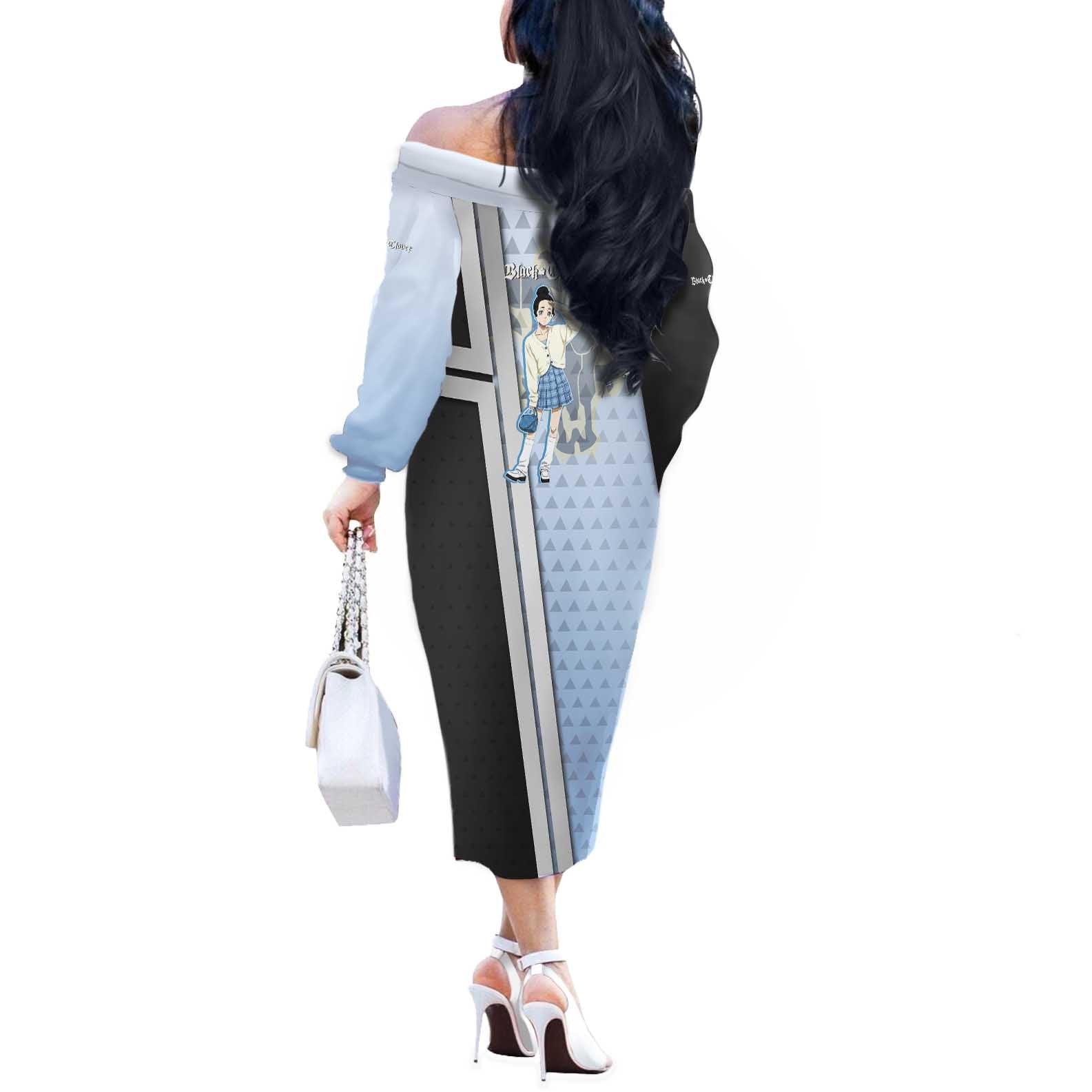Charmy Pappitson Off The Shoulder Long Sleeve Dress Soft Pastel Anime Style