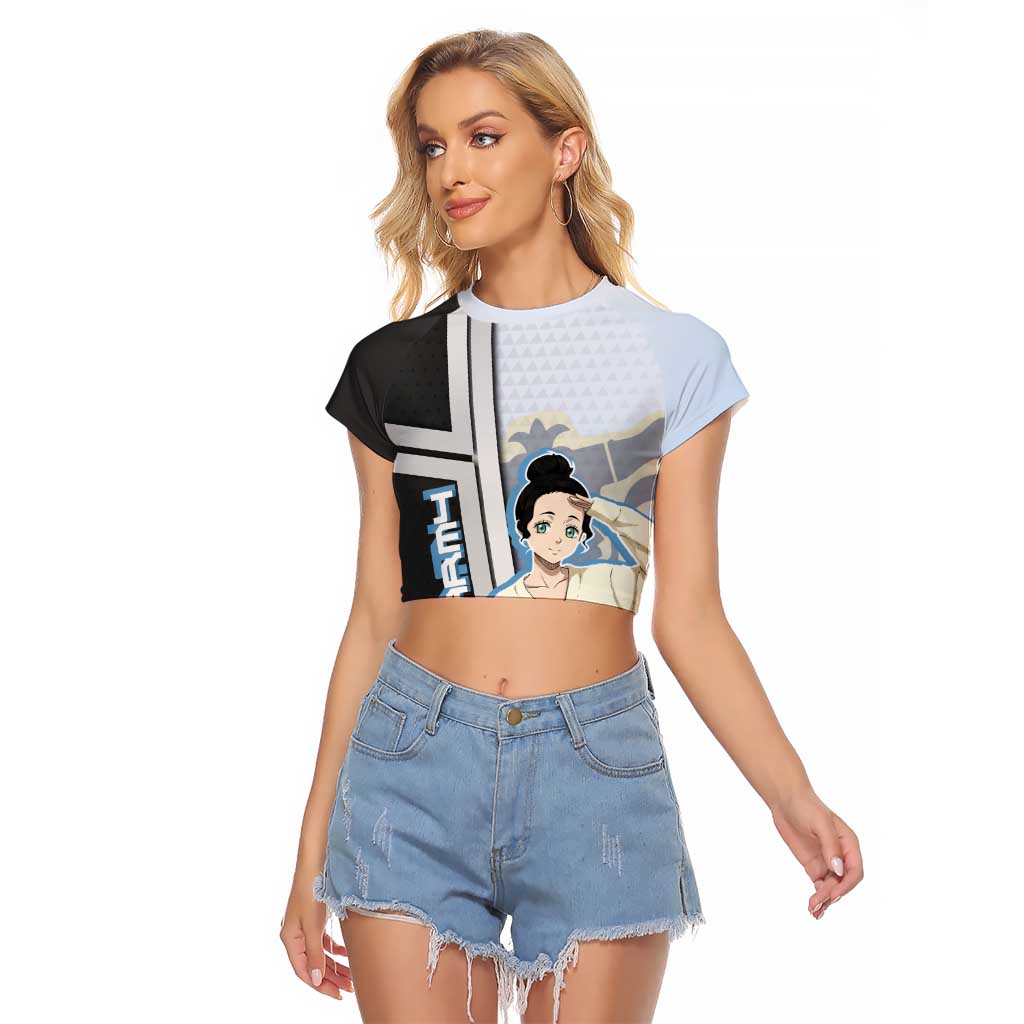 Charmy Pappitson Raglan Cropped T Shirt Soft Pastel Anime Style