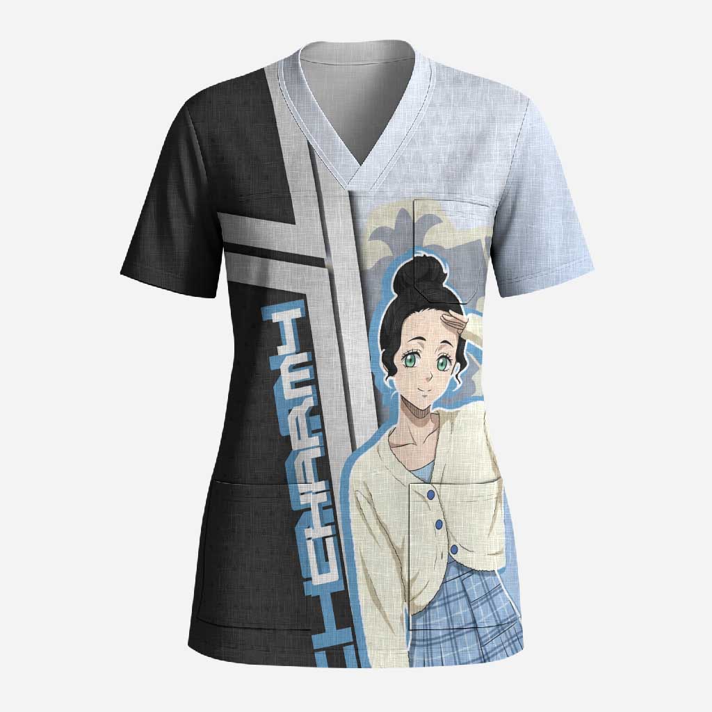 Charmy Pappitson Scrub Top Soft Pastel Anime Style