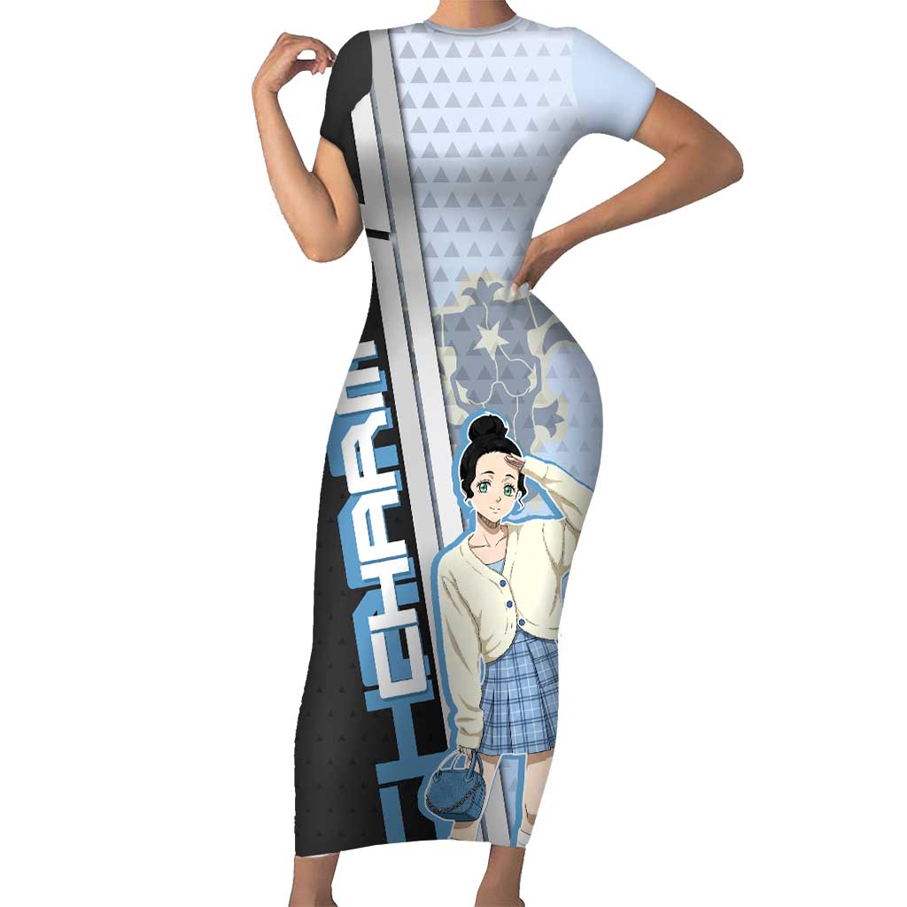 Charmy Pappitson Short Sleeve Bodycon Dress Soft Pastel Anime Style