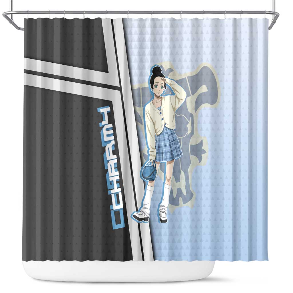 Charmy Pappitson Shower Curtain Soft Pastel Anime Style