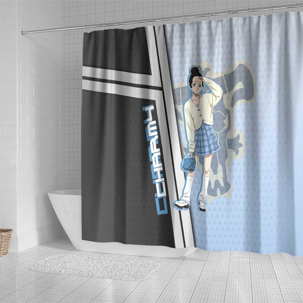 Charmy Pappitson Shower Curtain Soft Pastel Anime Style