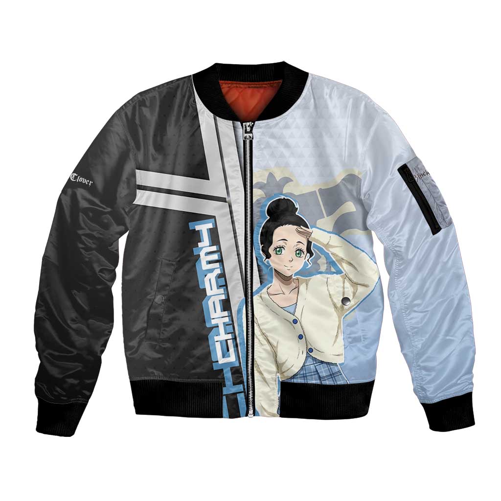 Charmy Pappitson Sleeve Zip Bomber Jacket Soft Pastel Anime Style