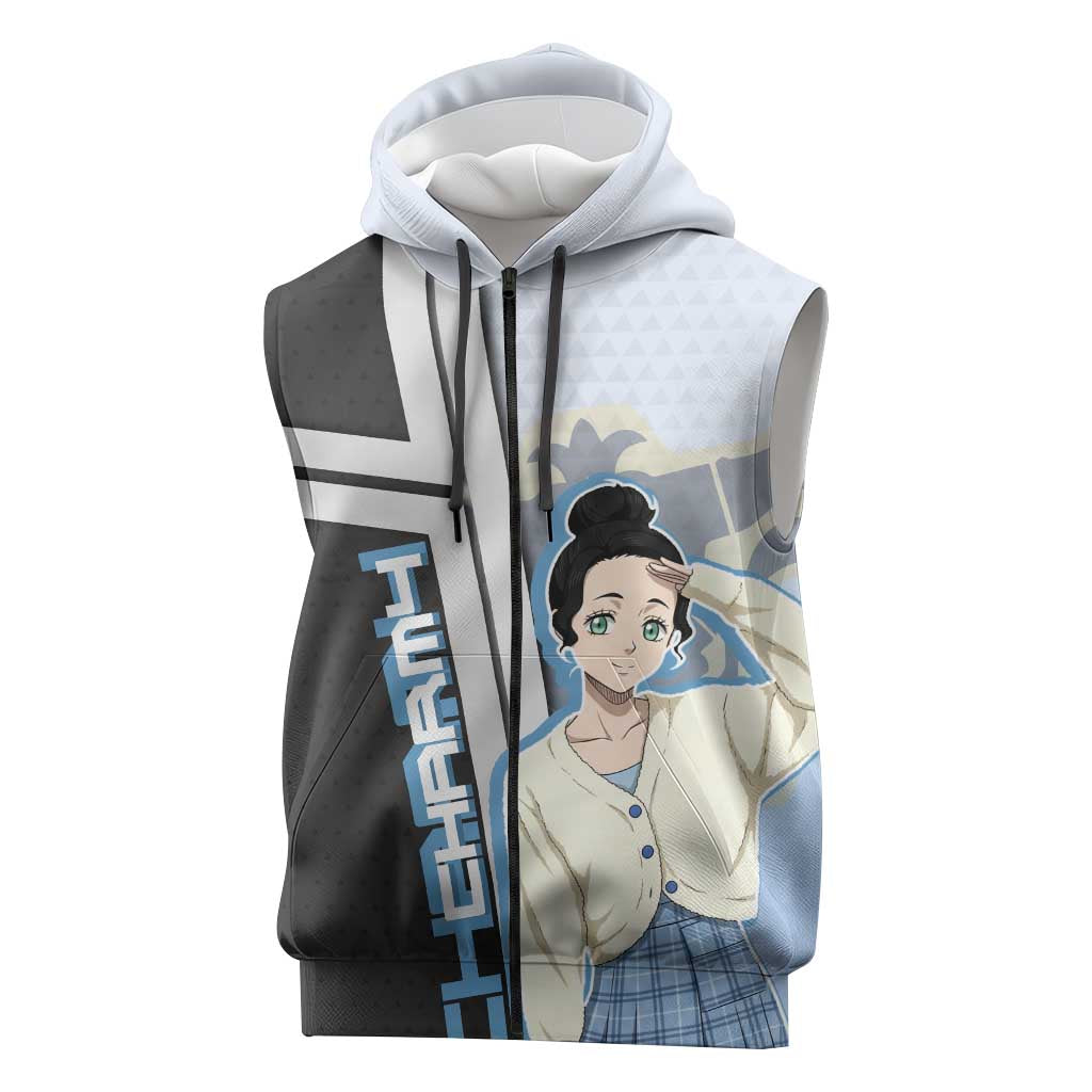 Charmy Pappitson Sleeveless Zip Hoodie Soft Pastel Anime Style