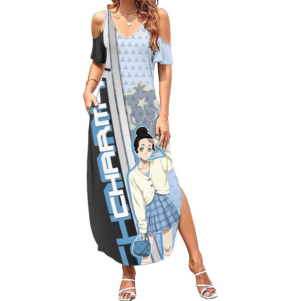 Charmy Pappitson Summer Maxi Dress Soft Pastel Anime Style