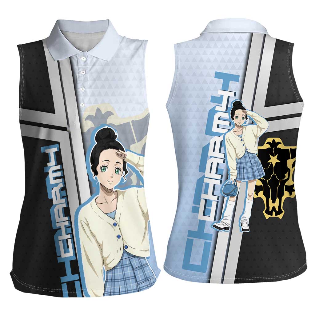 Charmy Pappitson Women Sleeveless Polo Shirt Soft Pastel Anime Style