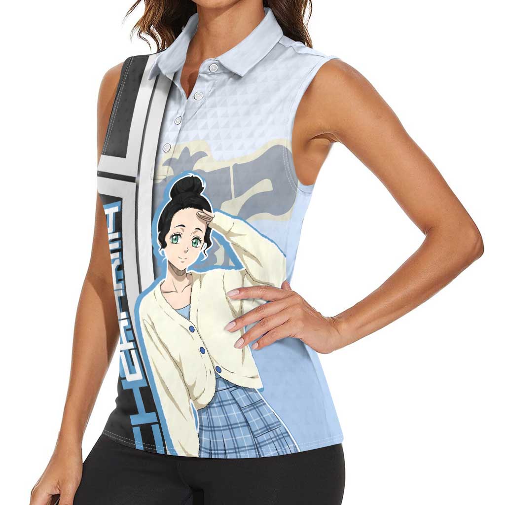 Charmy Pappitson Women Sleeveless Polo Shirt Soft Pastel Anime Style