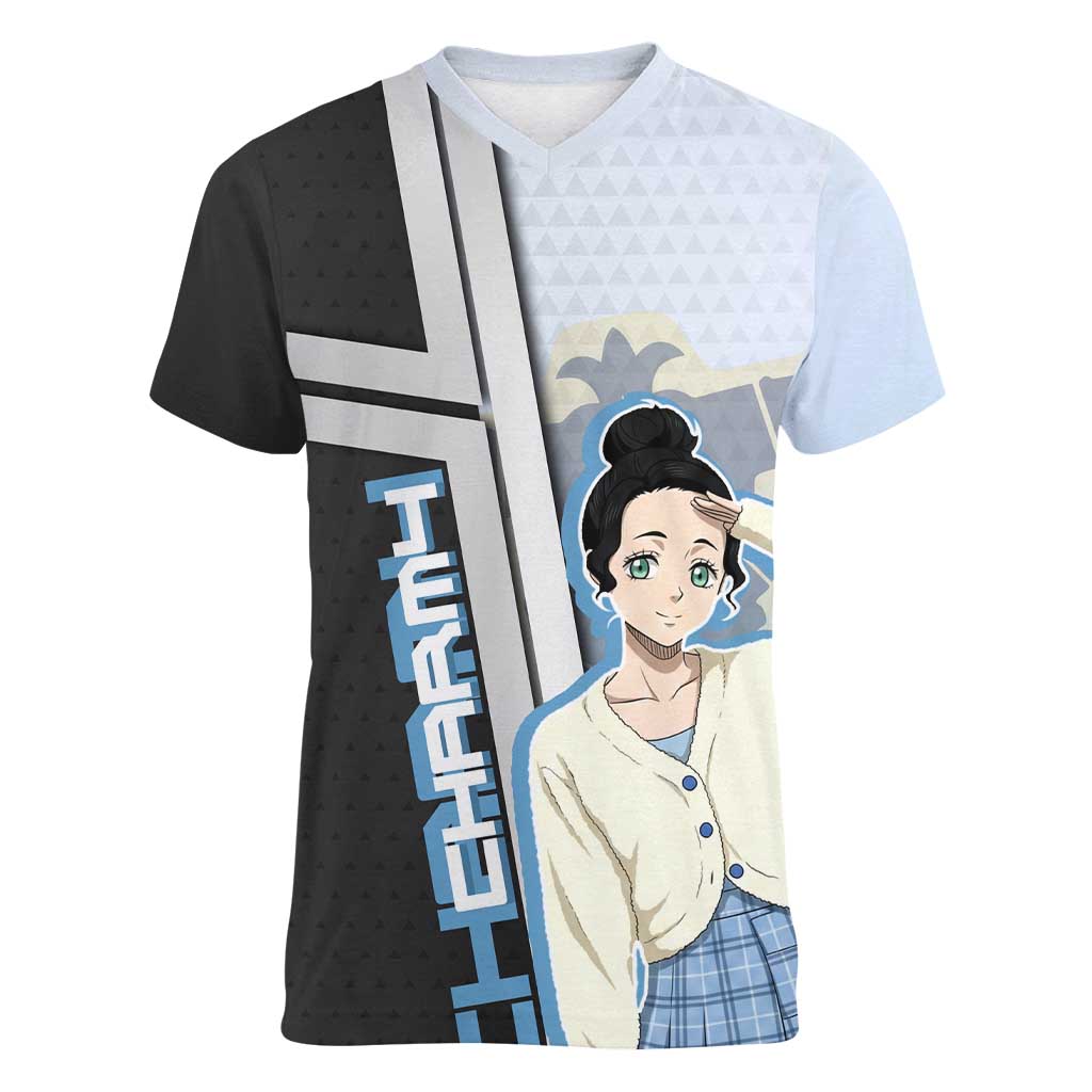 Charmy Pappitson Women V-Neck T-Shirt Soft Pastel Anime Style