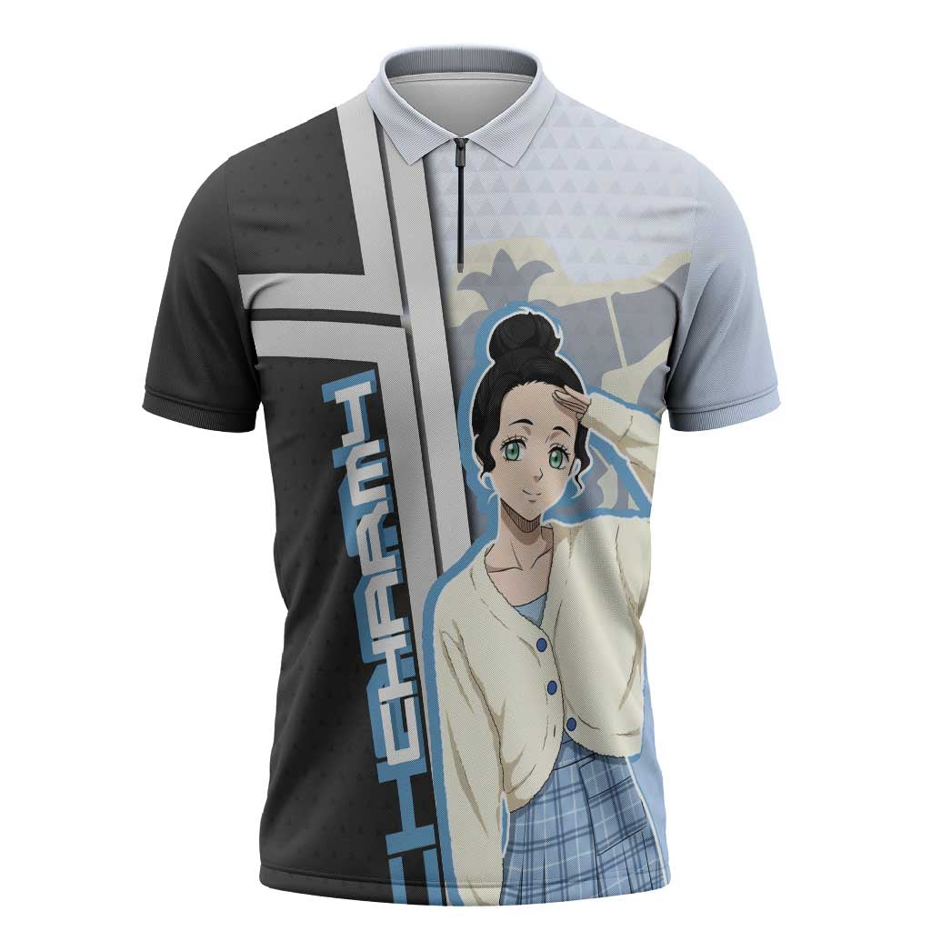 Charmy Pappitson Zipper Polo Shirt Soft Pastel Anime Style