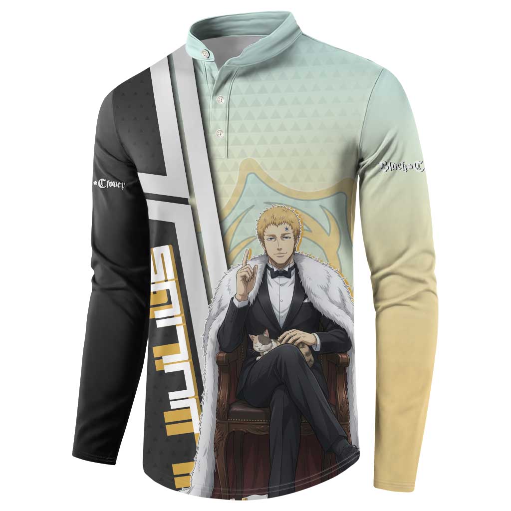 Julius Novachrono Button Sweatshirt Regal Anime Illustration Style