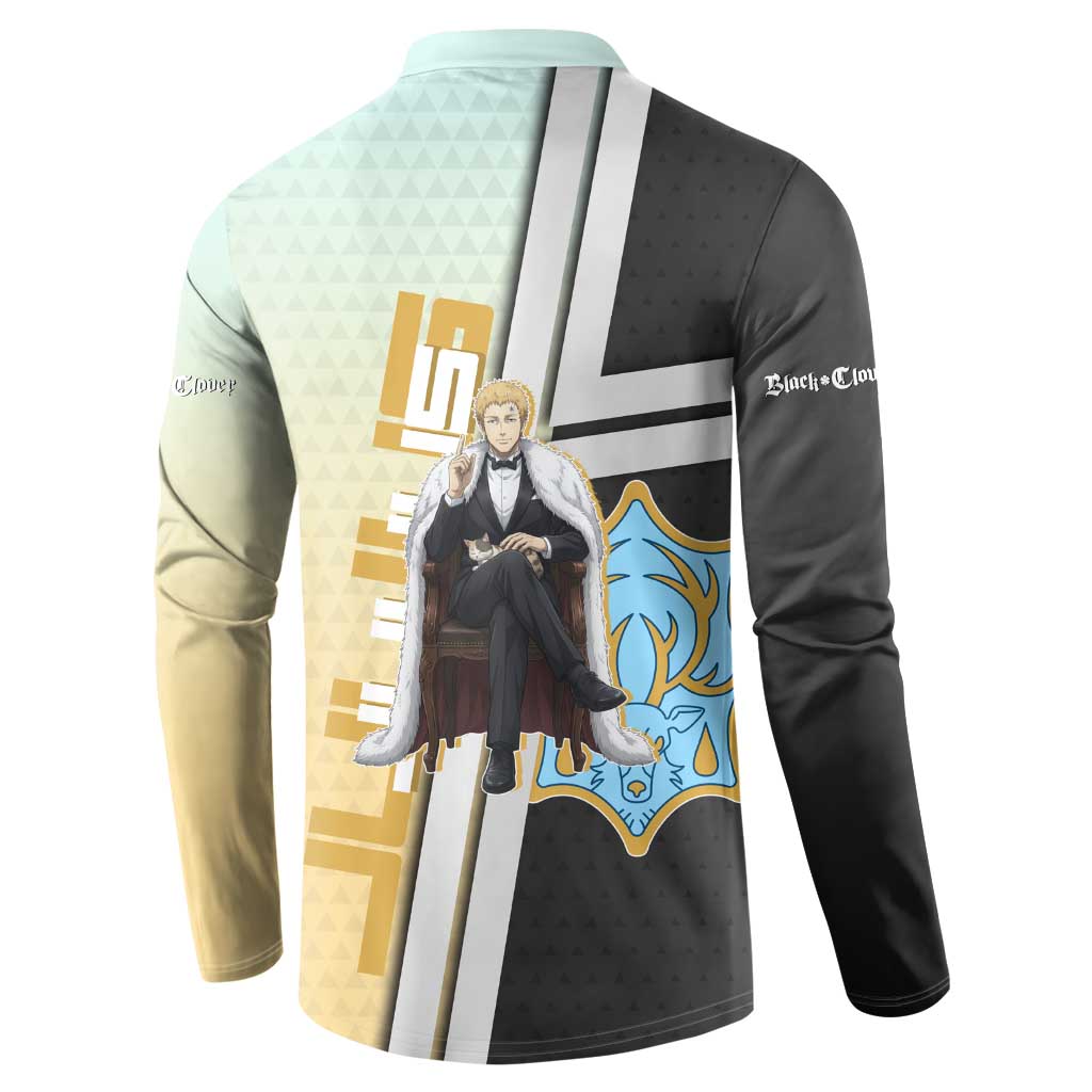 Julius Novachrono Button Sweatshirt Regal Anime Illustration Style