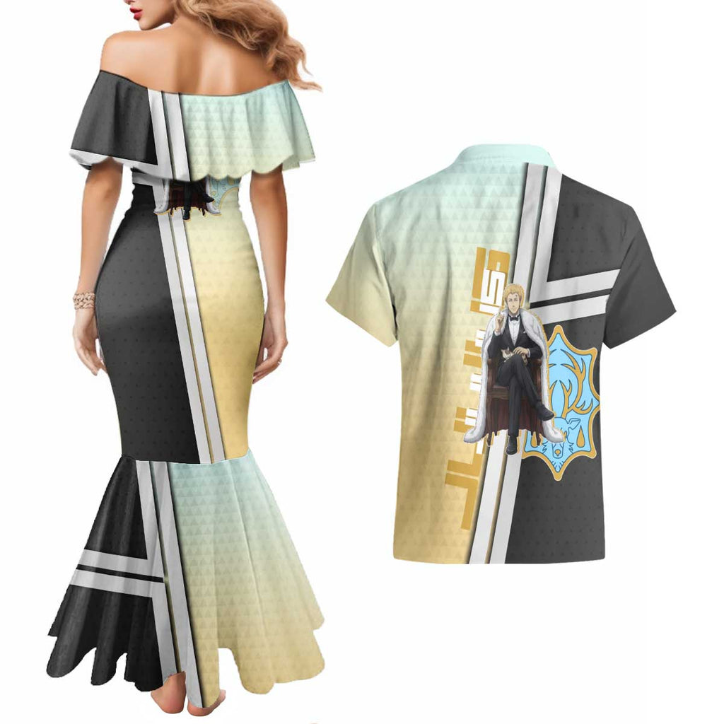 Julius Novachrono Couples Matching Mermaid Dress and Hawaiian Shirt Regal Anime Illustration Style