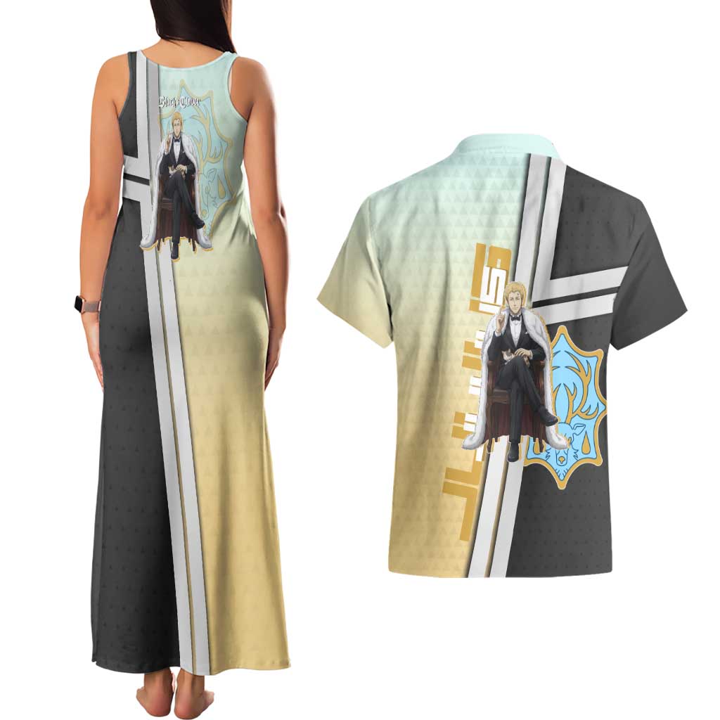 Julius Novachrono Couples Matching Tank Maxi Dress and Hawaiian Shirt Regal Anime Illustration Style