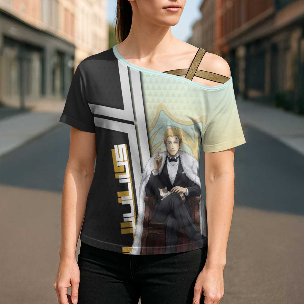 Julius Novachrono Cross Shoulder Shirt Regal Anime Illustration Style