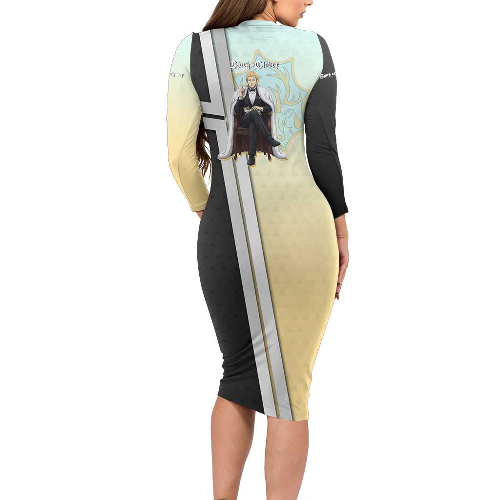 Julius Novachrono Family Matching Long Sleeve Bodycon Dress and Hawaiian Shirt Regal Anime Illustration Style