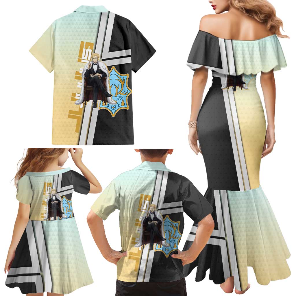 Julius Novachrono Family Matching Mermaid Dress and Hawaiian Shirt Regal Anime Illustration Style