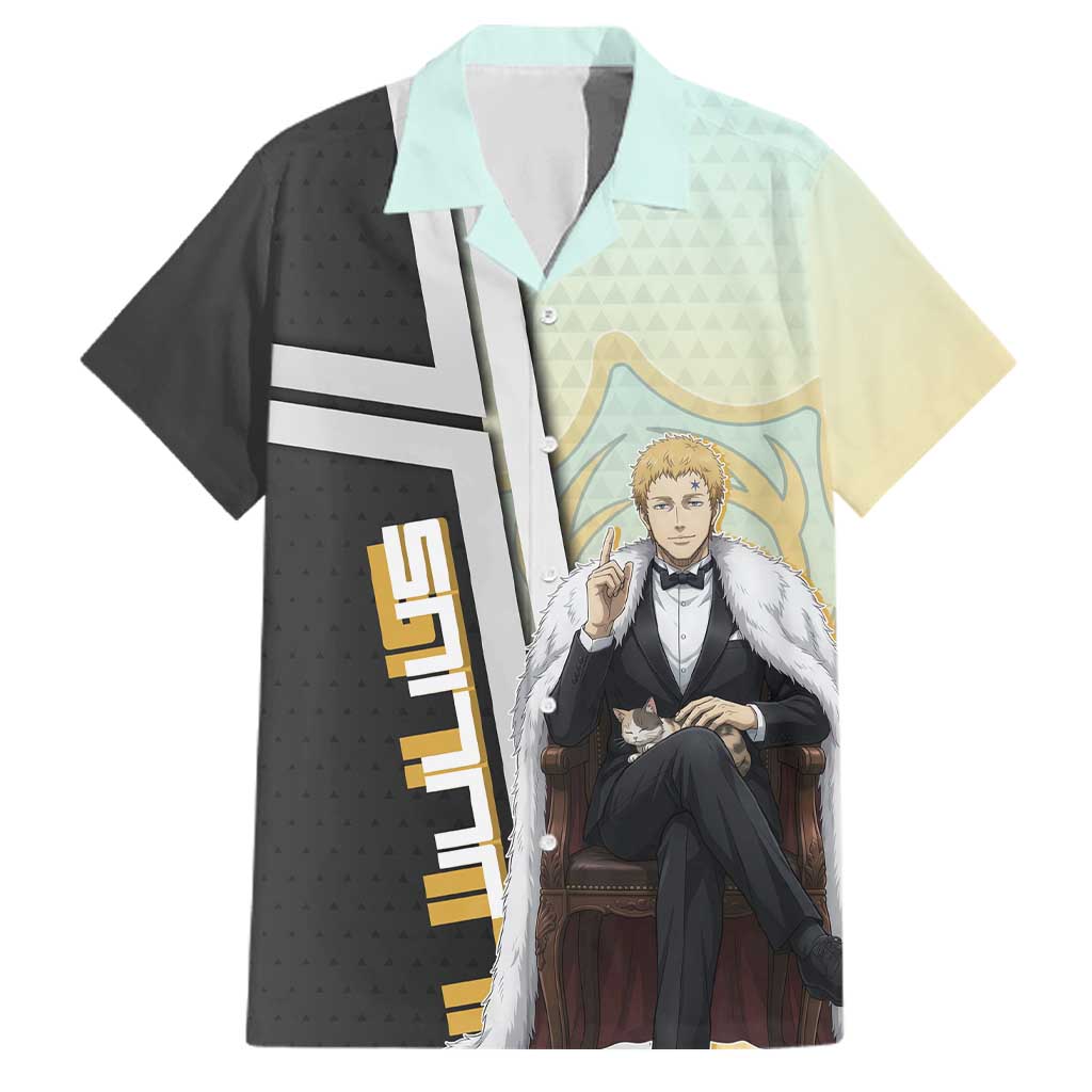 Julius Novachrono Family Matching Off Shoulder Short Dress and Hawaiian Shirt Regal Anime Illustration Style