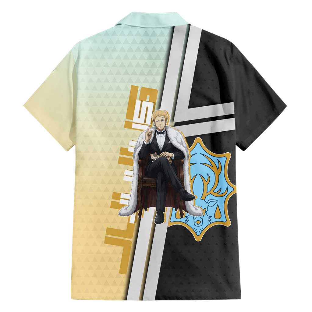 Julius Novachrono Family Matching Off Shoulder Short Dress and Hawaiian Shirt Regal Anime Illustration Style