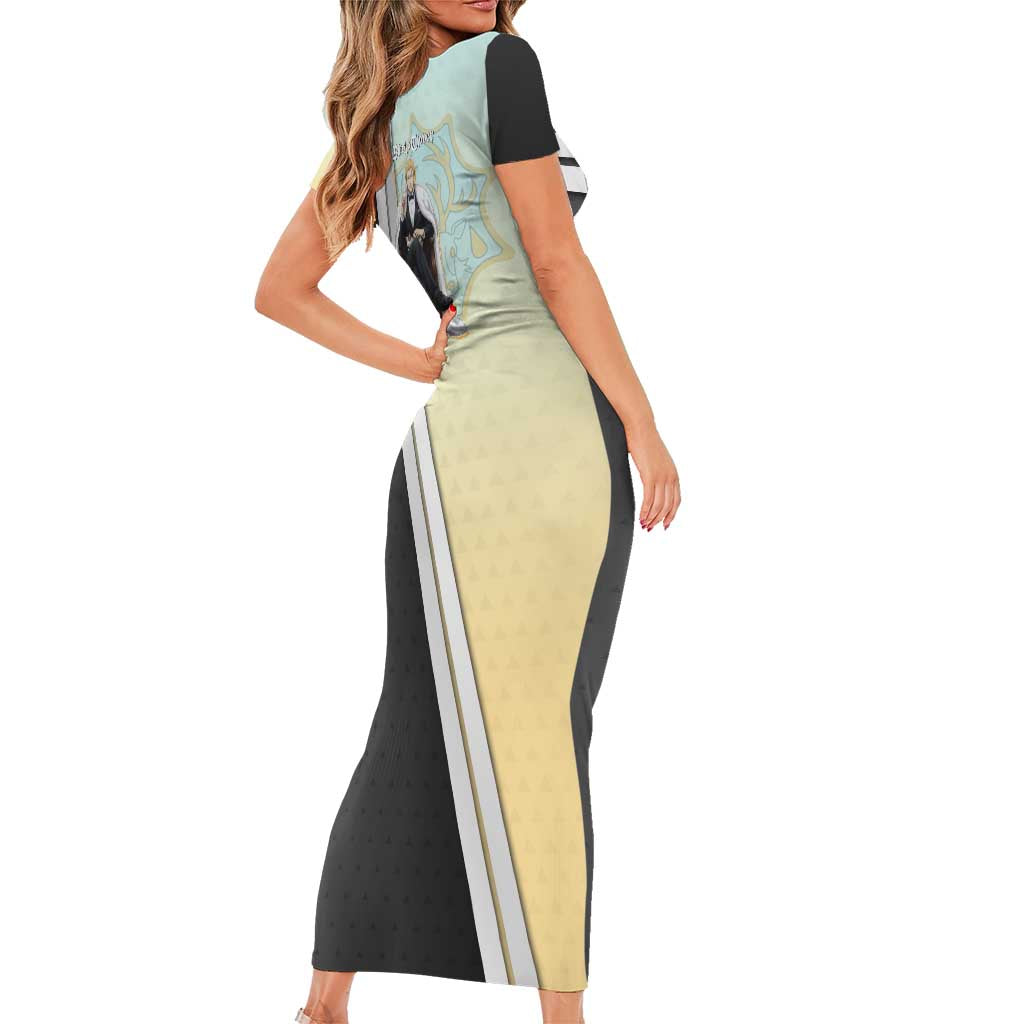 Julius Novachrono Family Matching Short Sleeve Bodycon Dress and Hawaiian Shirt Regal Anime Illustration Style