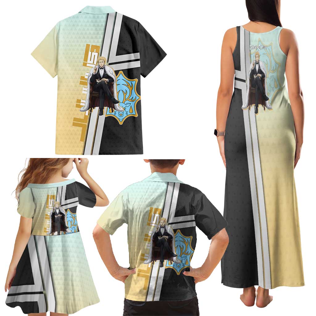 Julius Novachrono Family Matching Tank Maxi Dress and Hawaiian Shirt Regal Anime Illustration Style
