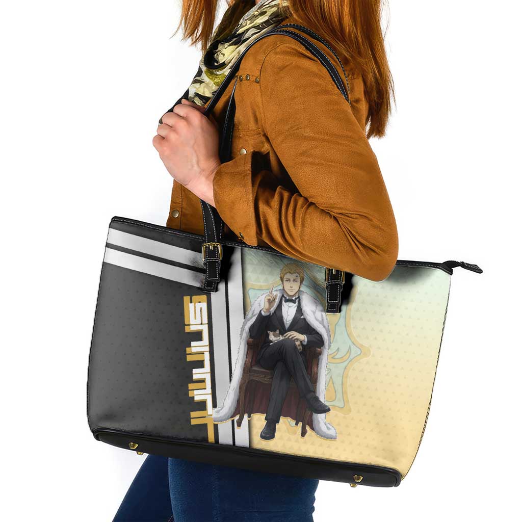Julius Novachrono Leather Tote Bag Regal Anime Illustration Style