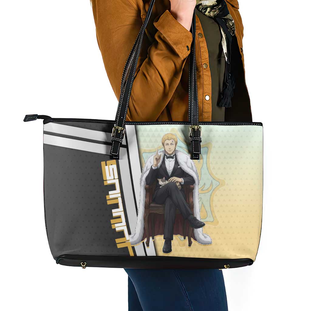Julius Novachrono Leather Tote Bag Regal Anime Illustration Style