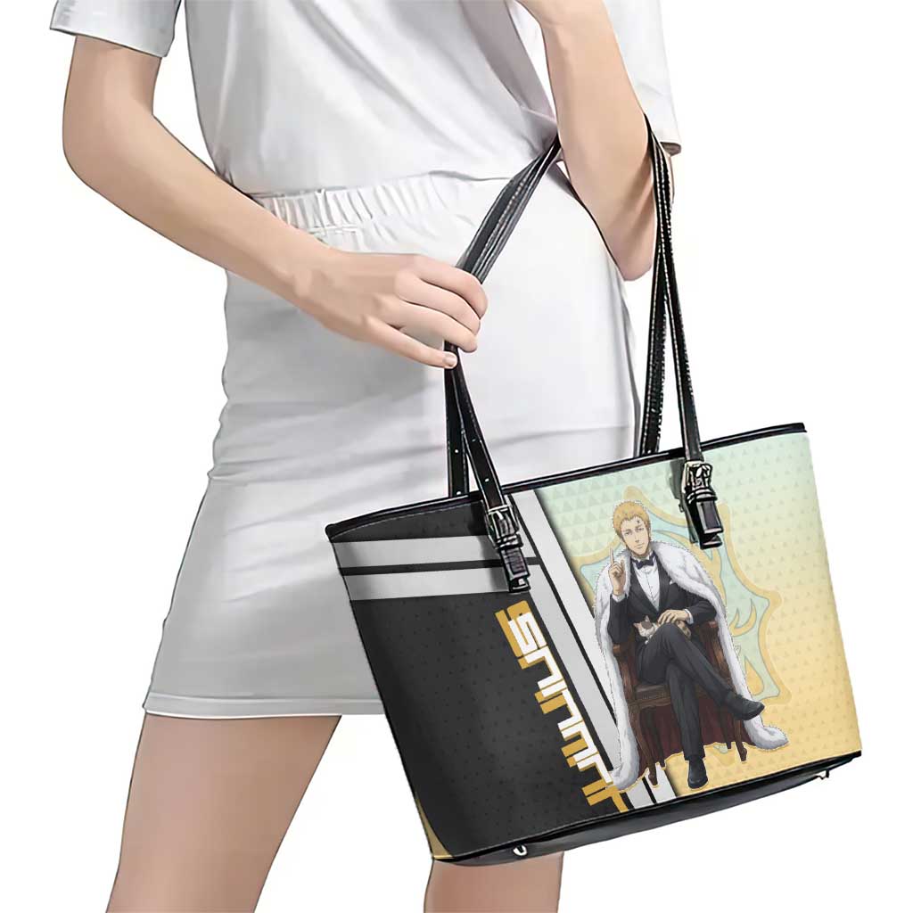 Julius Novachrono Leather Tote Bag Regal Anime Illustration Style