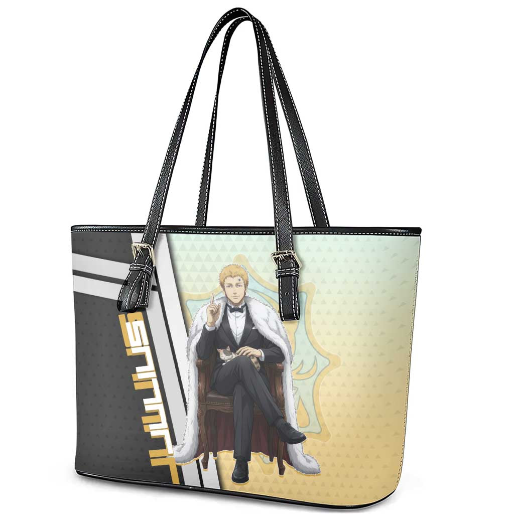 Julius Novachrono Leather Tote Bag Regal Anime Illustration Style