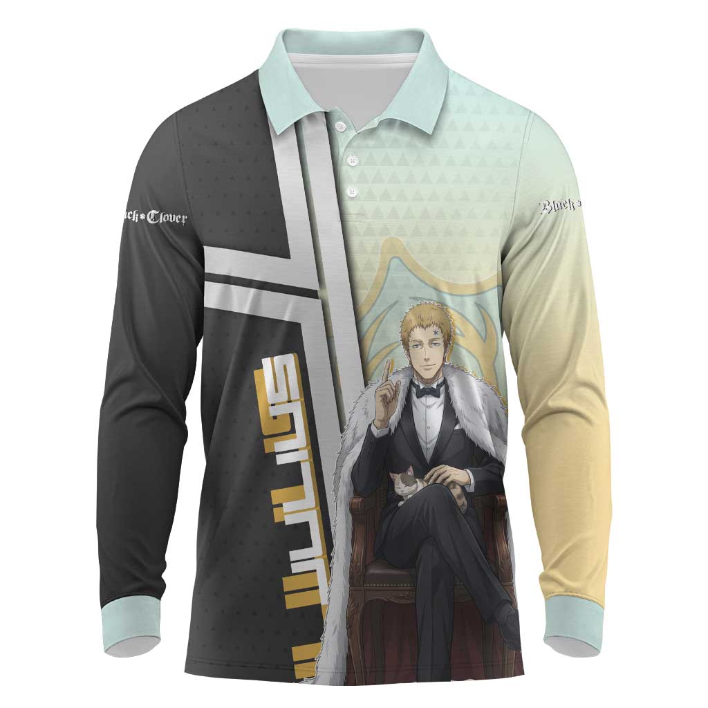 Julius Novachrono Long Sleeve Polo Shirt Regal Anime Illustration Style