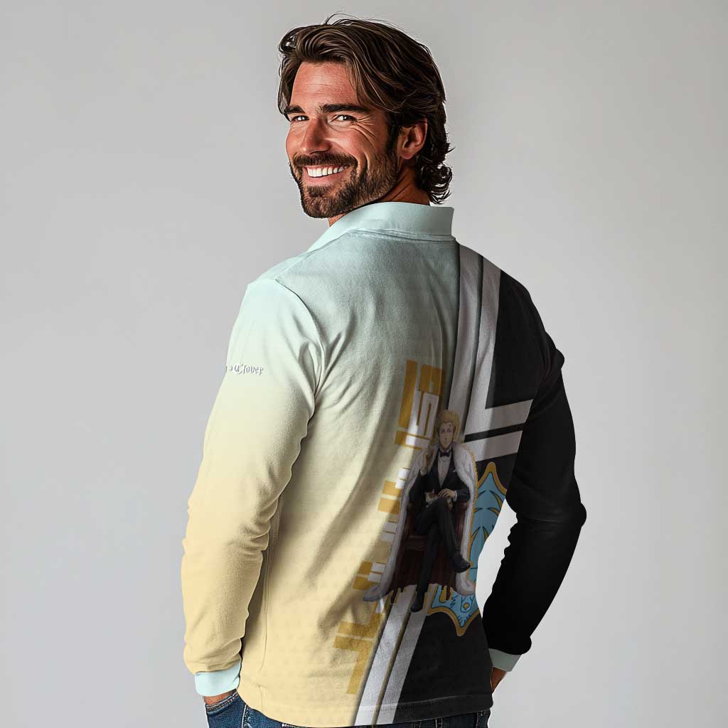 Julius Novachrono Long Sleeve Polo Shirt Regal Anime Illustration Style