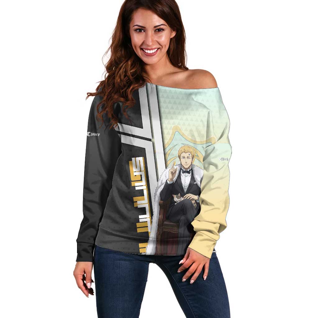 Julius Novachrono Off Shoulder Sweater Regal Anime Illustration Style