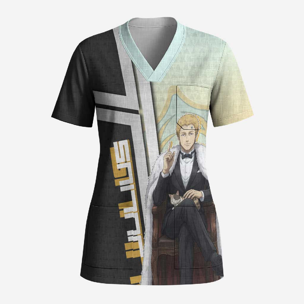 Julius Novachrono Scrub Top Regal Anime Illustration Style