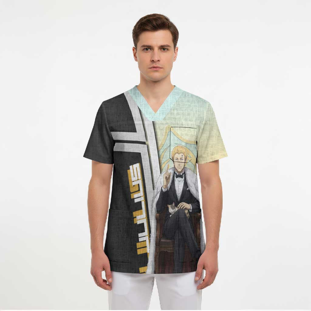 Julius Novachrono Scrub Top Regal Anime Illustration Style