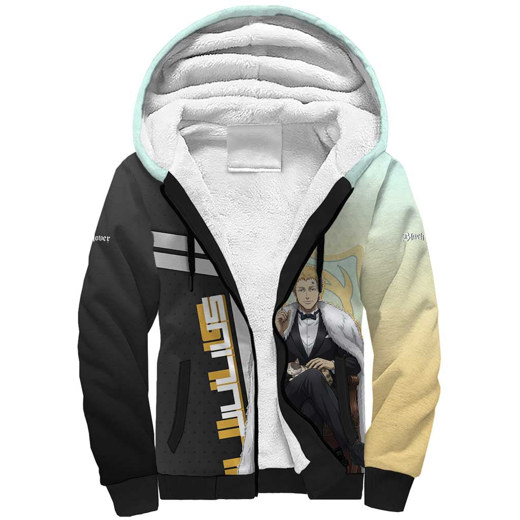 Julius Novachrono Sherpa Hoodie Regal Anime Illustration Style