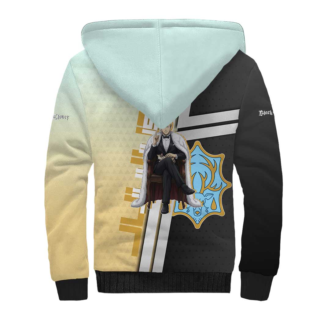 Julius Novachrono Sherpa Hoodie Regal Anime Illustration Style