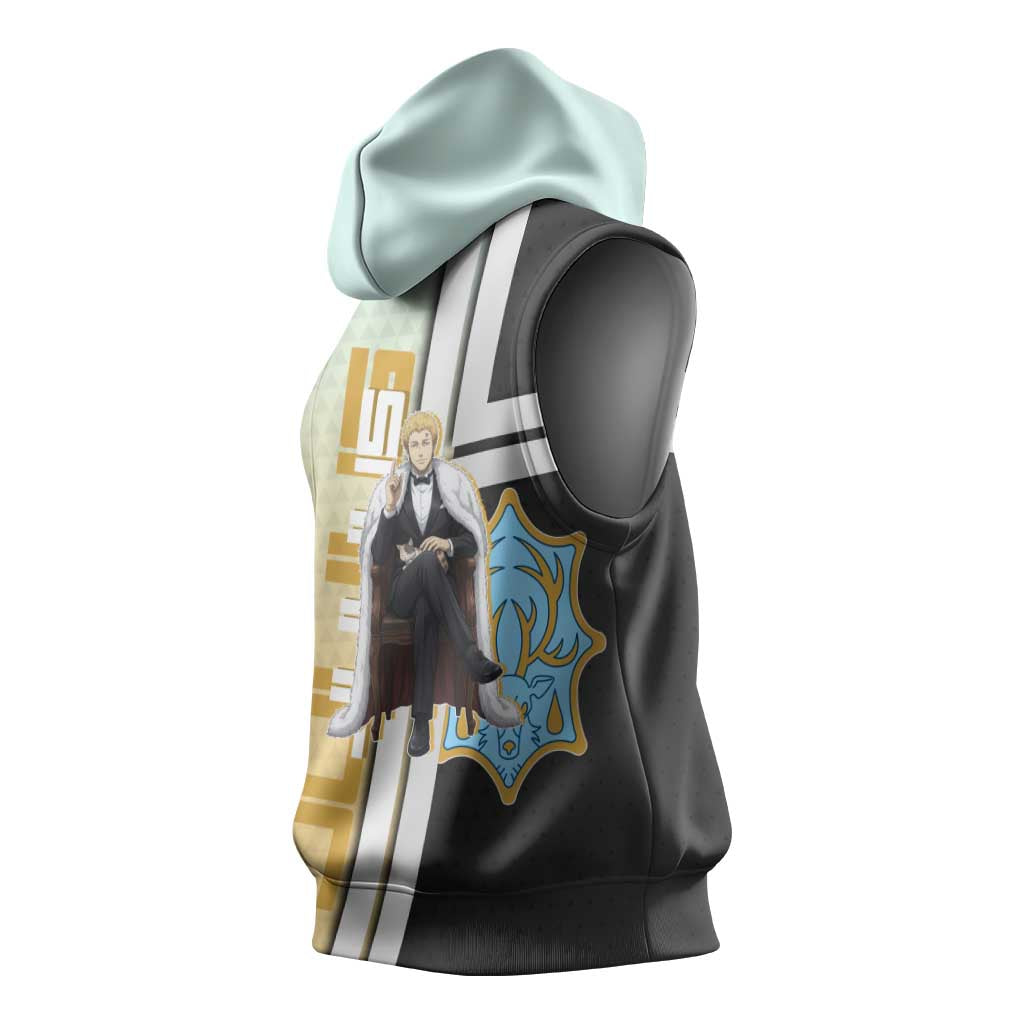 Julius Novachrono Sleeveless Hoodie Regal Anime Illustration Style